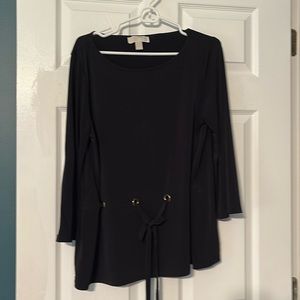 Black grommet blouse